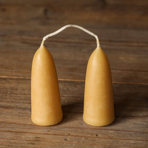 Short Tapered Beeswax candle pair - 100% Pure British Beeswax