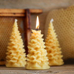 Beeswax Christmas Tree Trio Gift set -100% pure beeswax
